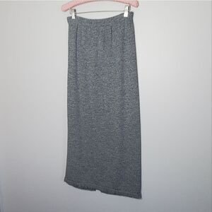 Karen Lessley S Heathered Gray Maxi Skirt Long Fall Autumn Office